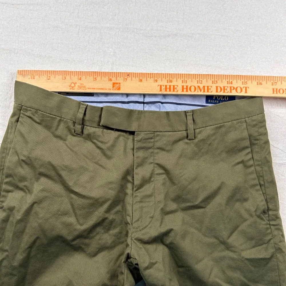 Polo Ralph Lauren Chinos Mens 32x32 Olive Green Stretch Slim Fit Twill Pants